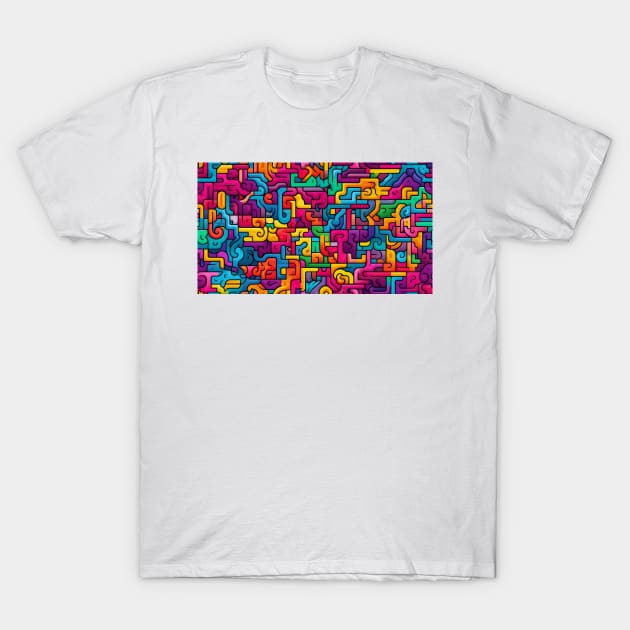 Vibrant Labyrinth 16:9 T-Shirt by acrylicpainterr